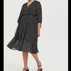 Torrid Black and White Midi Dress